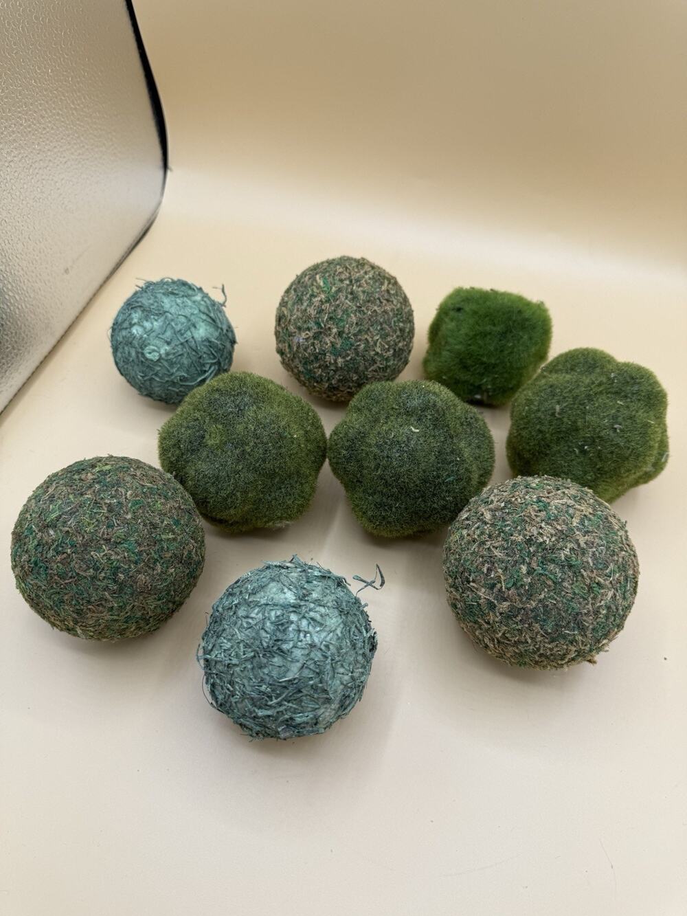 Lot 8 Decorative Moss Balls Topiary Bowl Filler Green Floral Decor